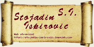 Stojadin Ispirović vizit kartica